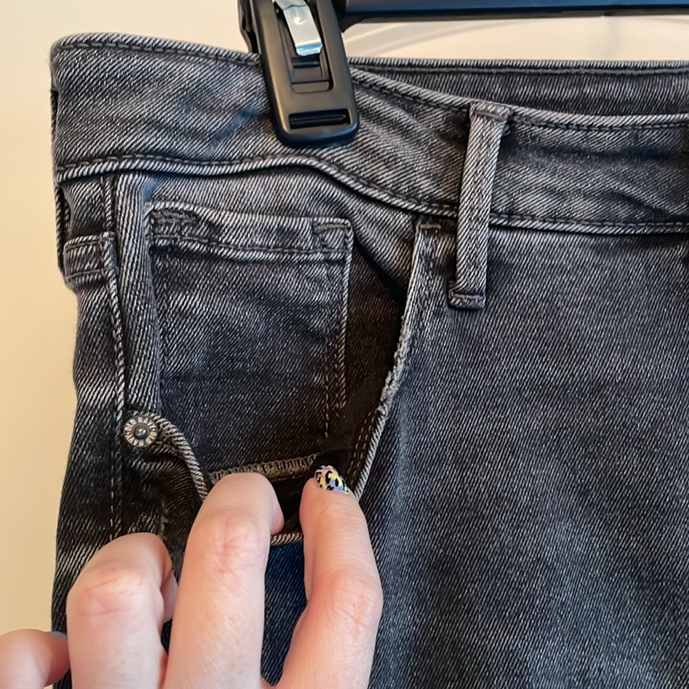 Old Navy Grey/Black Rockstar Super Skinny Extra High-Rise Jeans Size 16 - Picture 7 of 12